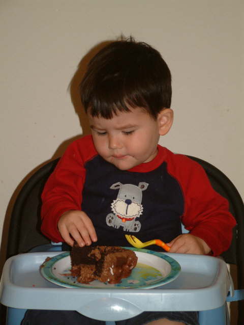 Bowen with cake