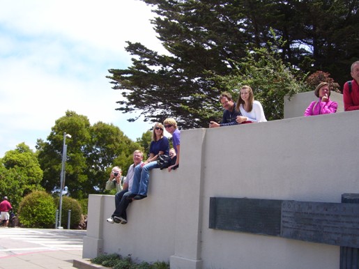 The climbers at top of Telegraph Hill