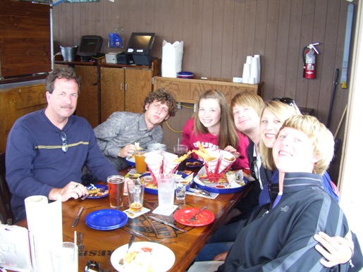 Jim, Jesse, Becca, James, Adrienne and Dwight