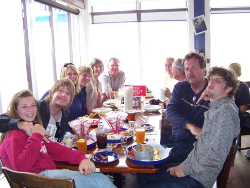 Becca, James, Adrienne, Dwight, Jeannie, Greg, Margaret, David, Jim and Jesse